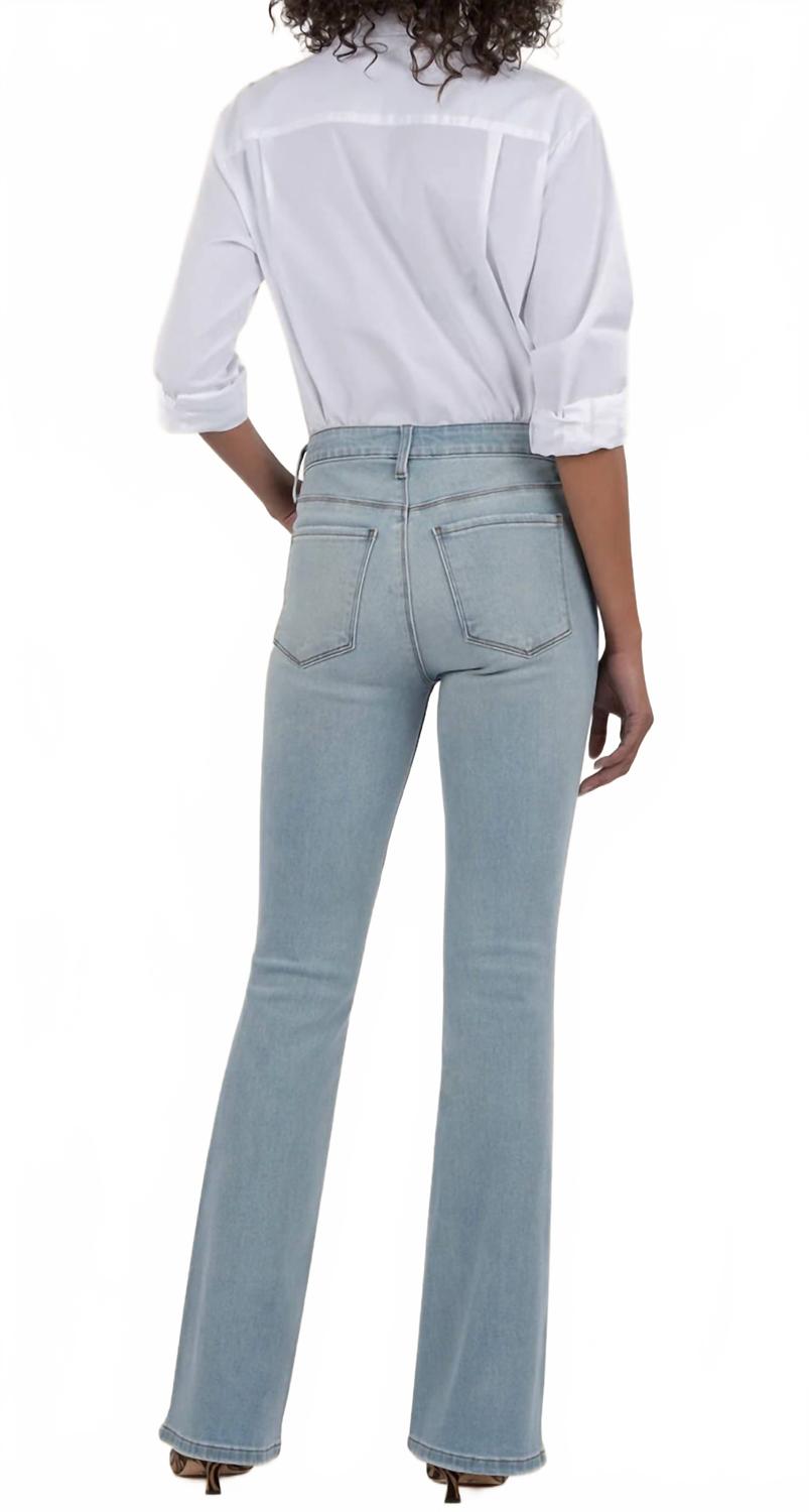 Ana High Rise Flare Leg Jeans In Fun W/light Base Wash