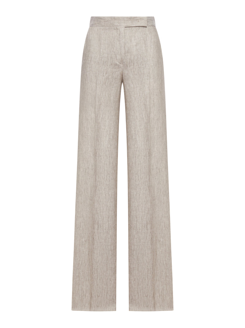 Max Mara Women Chevron Linen Batavia Trousers