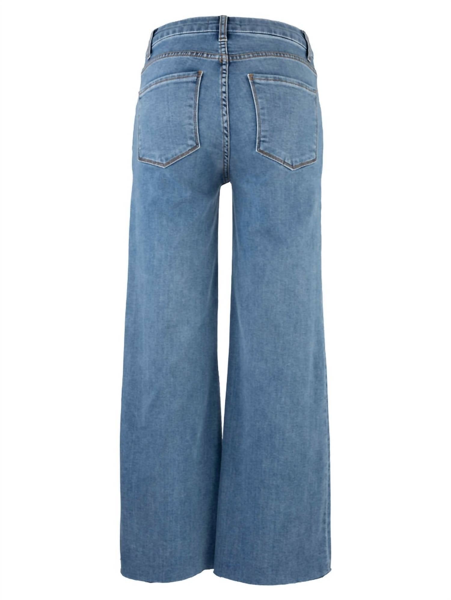 Meg High Rise Wide Leg Front Pockets Jean In Earn