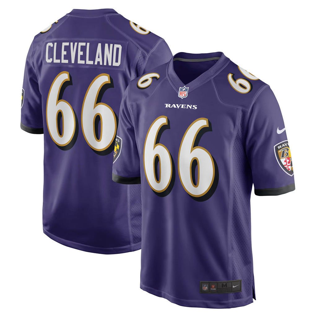 Baltimore Ravens Ben Cleveland Purple Game Jersey