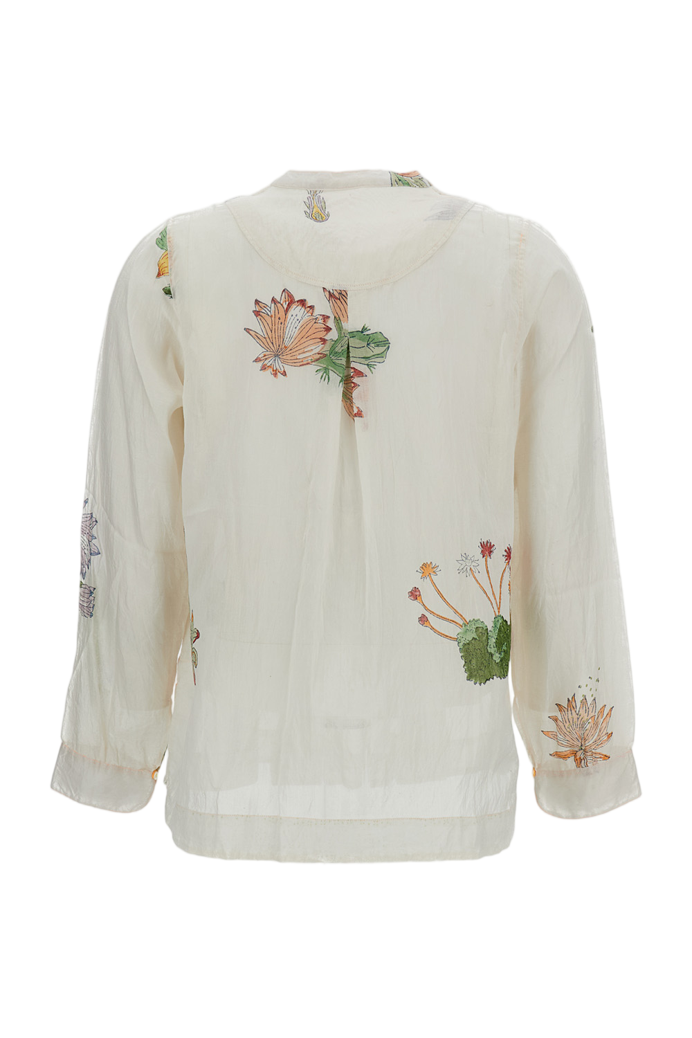 Cotton-Silk Blend Long-Sleeved Shirt