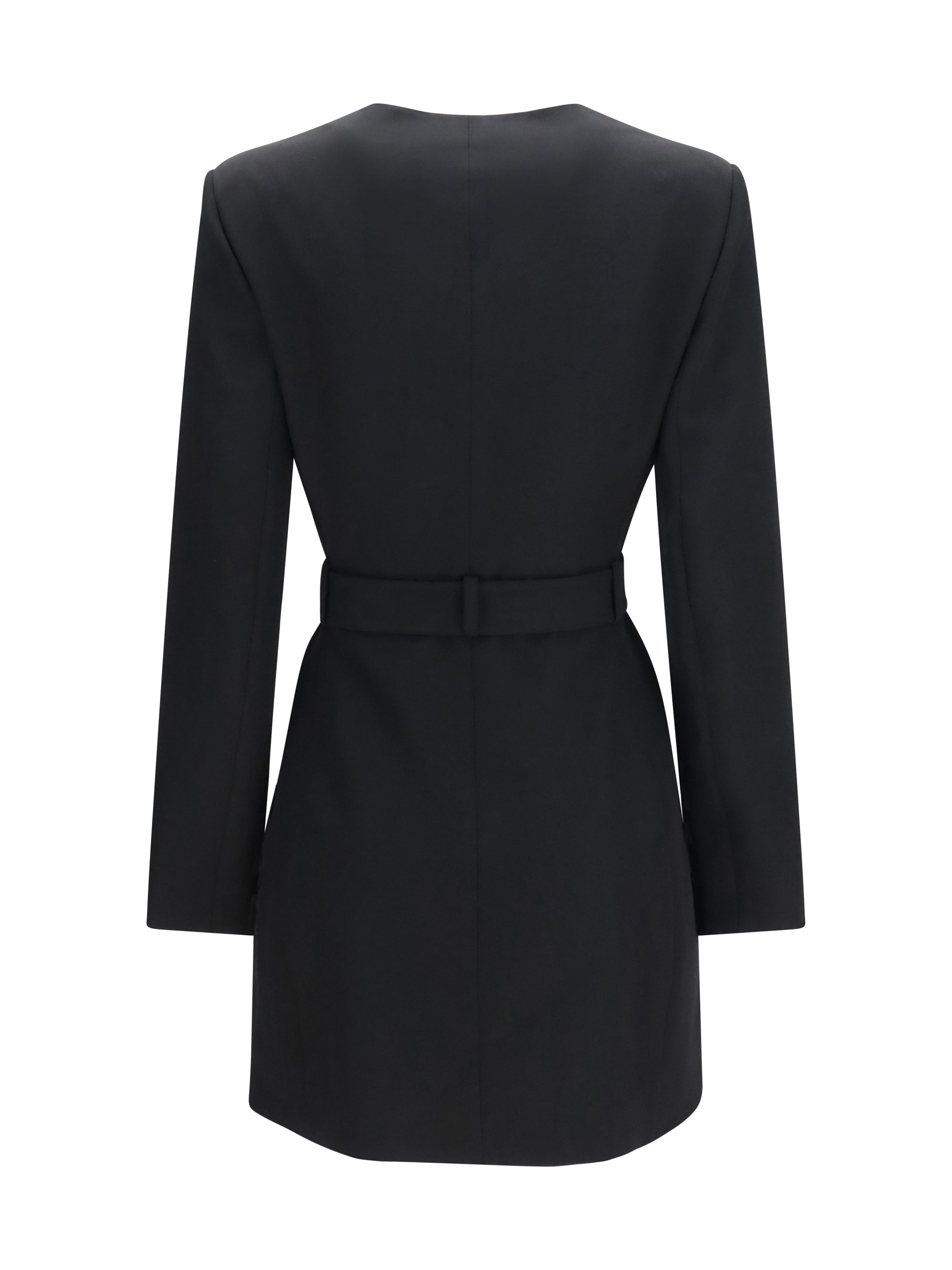 Balmain Women Grain De Poudre Blazer With Belt