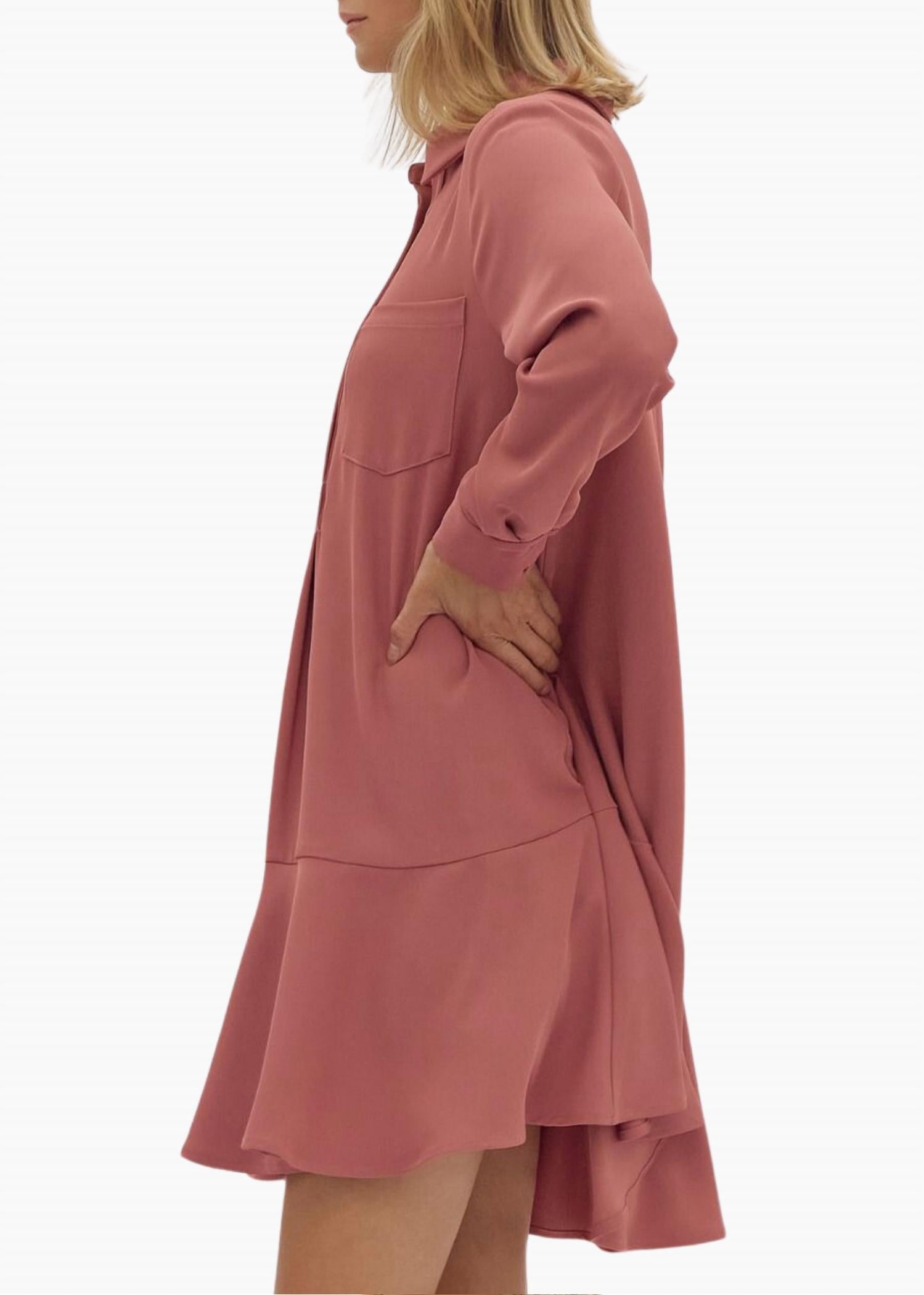 Darcy Flutter Mini Dress In Mauve