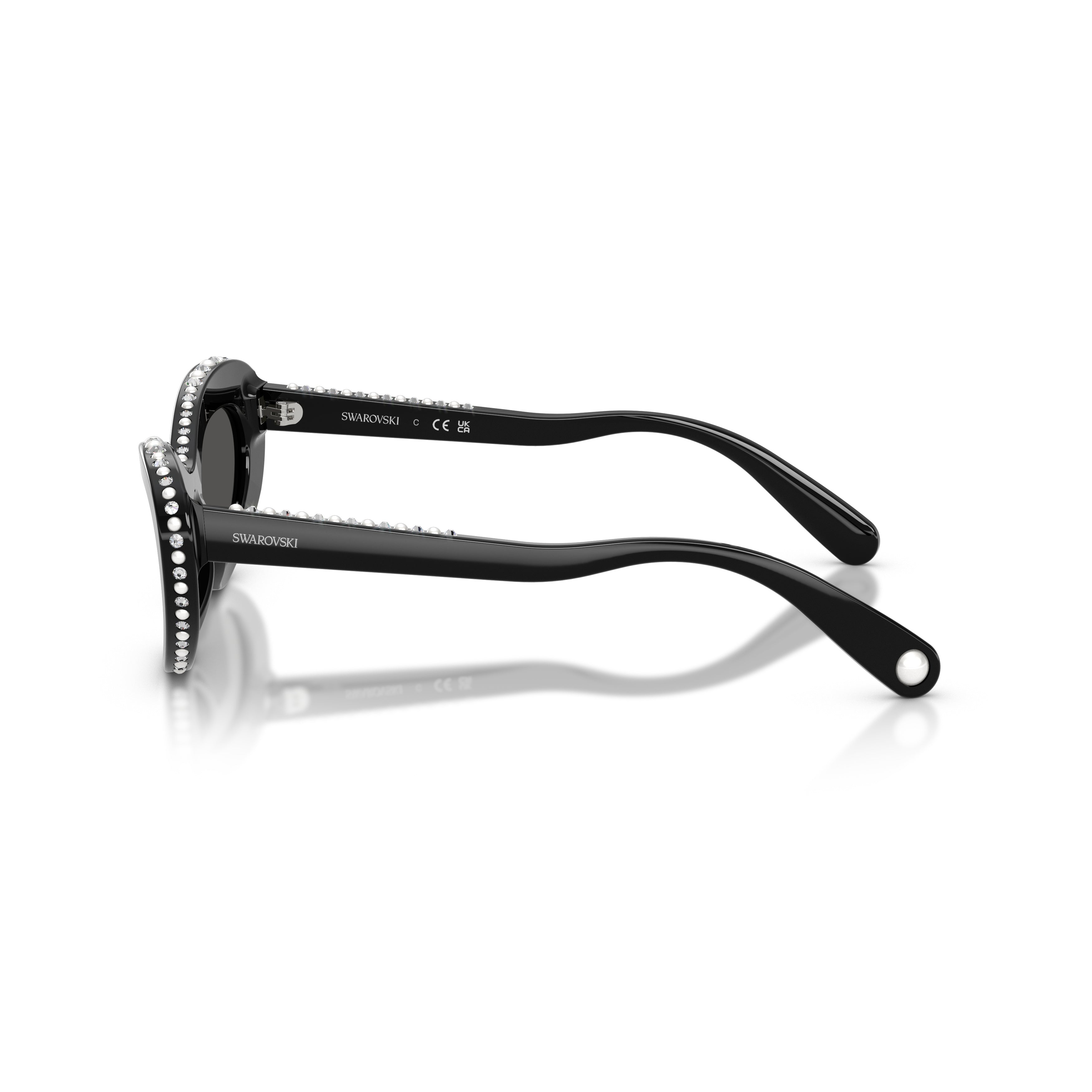 0Sk6061U Cat-Eye Sunglasses with Crystal-Embellished Frame