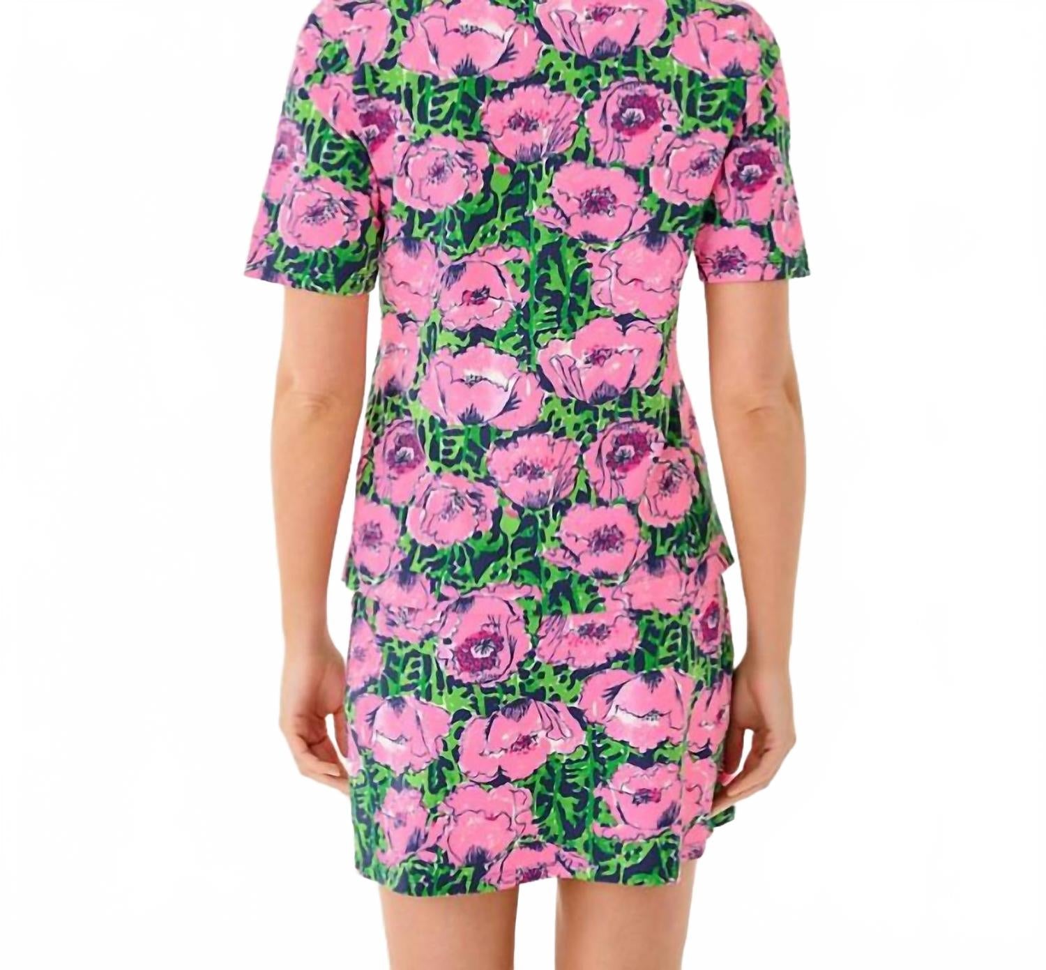 Via Flora Upf 50+ Polo Shirt In Low Tide Navy