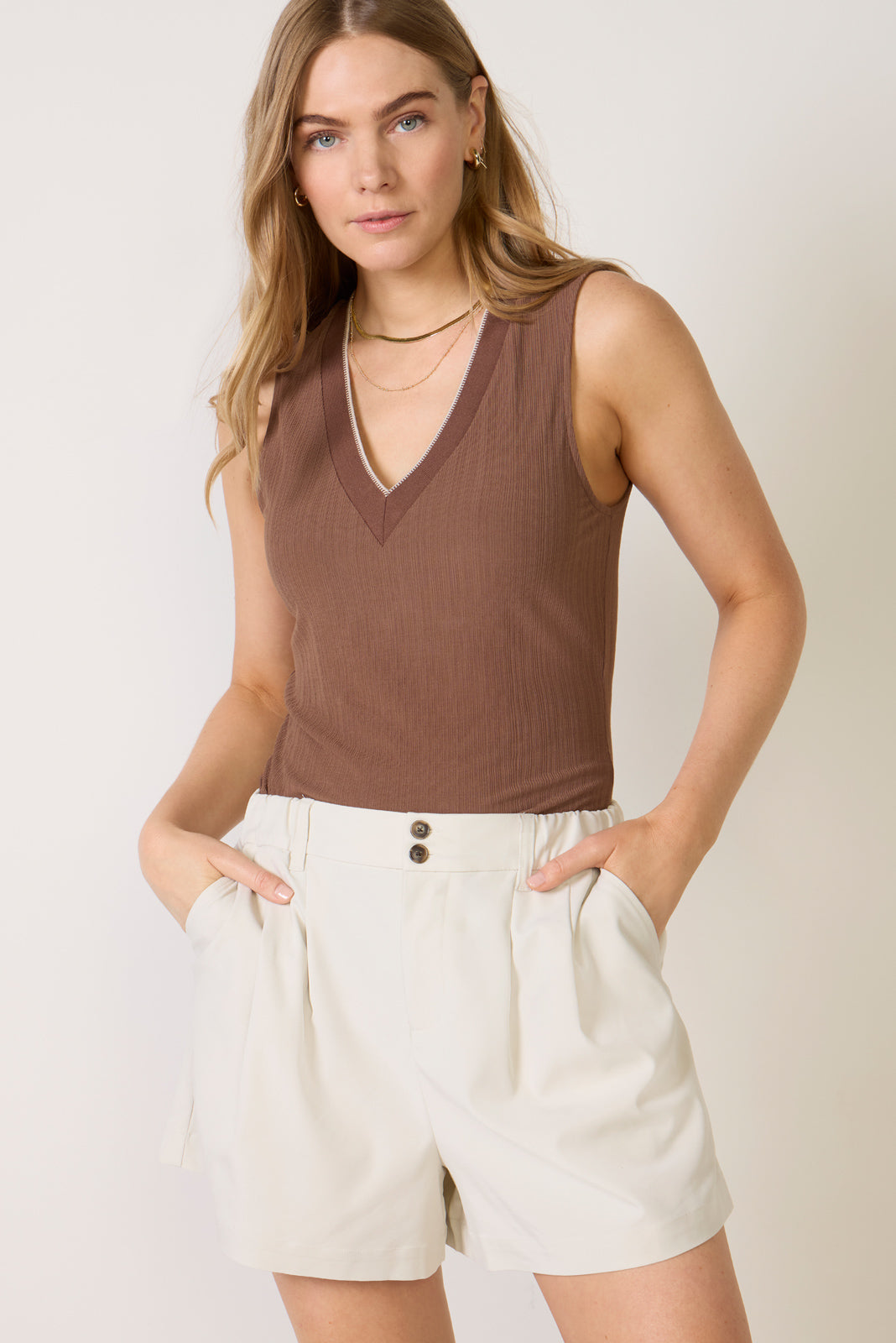 Women's Corby V Neck Tank Top