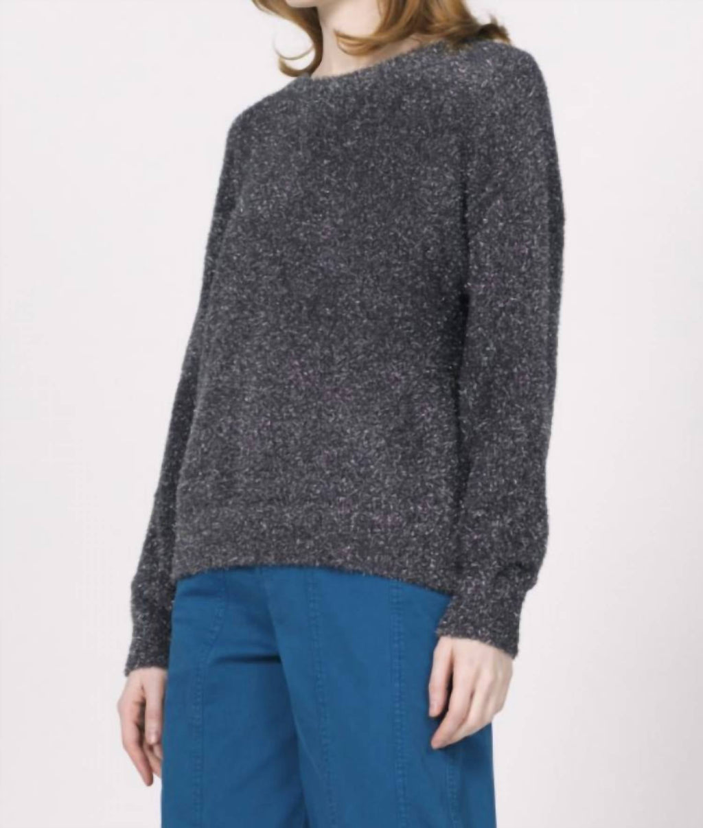 Jaylani Crewneck Sweater In Silver Nightfall