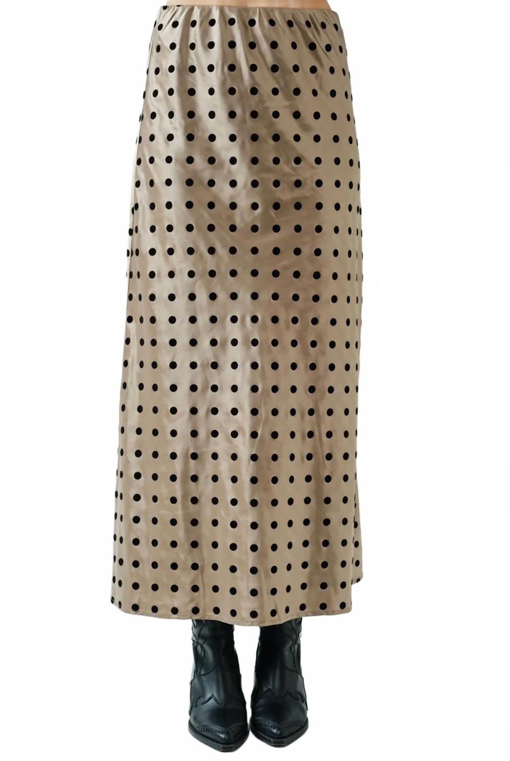 Dotty Midi Skirt In Espresso