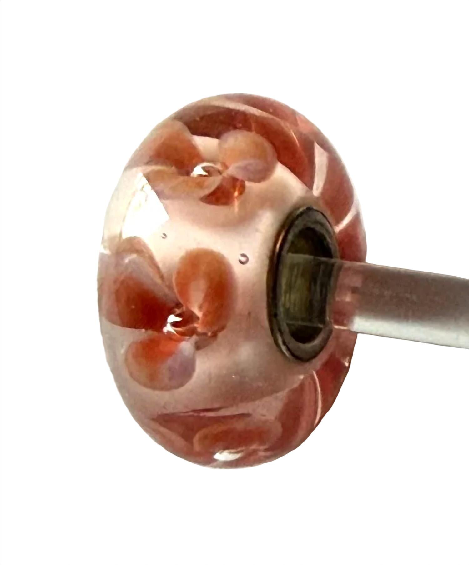 Women's Universal Unique Bubble Flower Bead Charm In Peach
