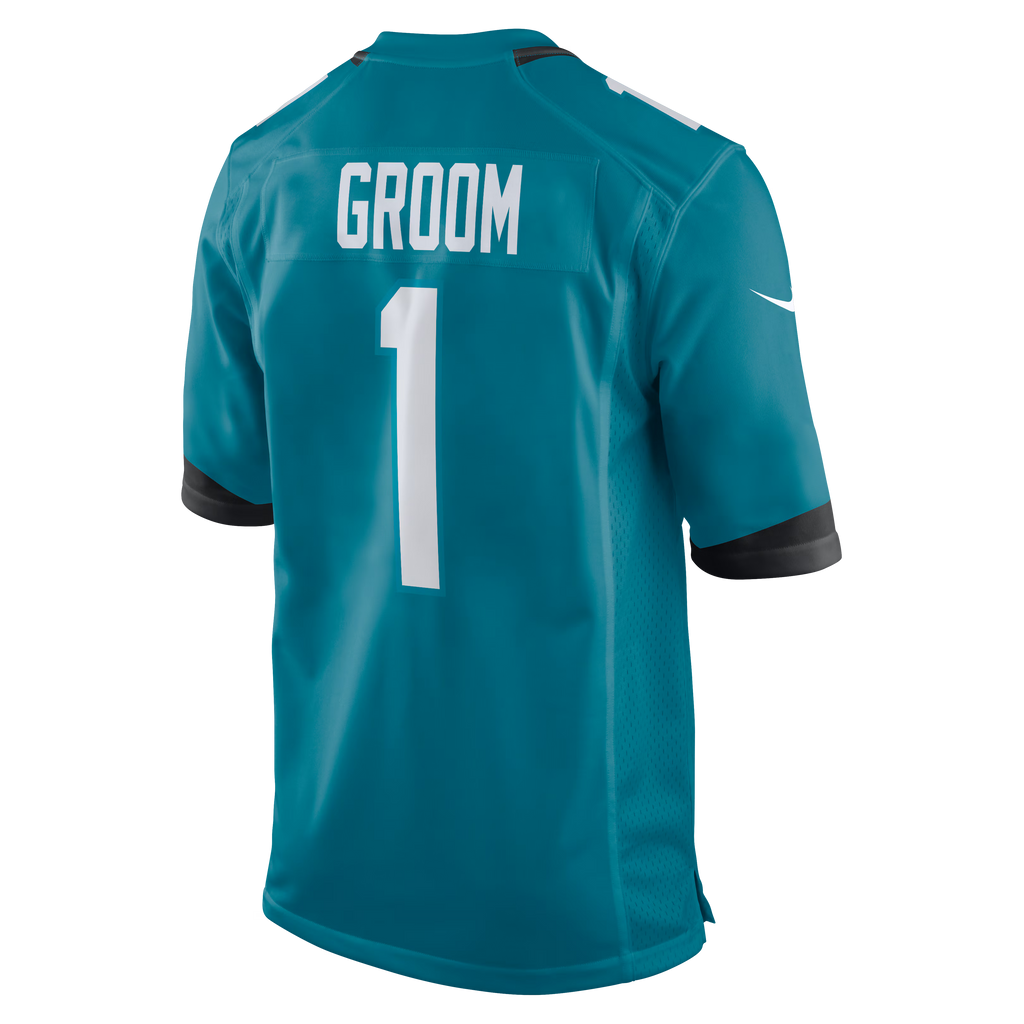 Jacksonville Jaguars Number 1 Groom Teal Game Jersey