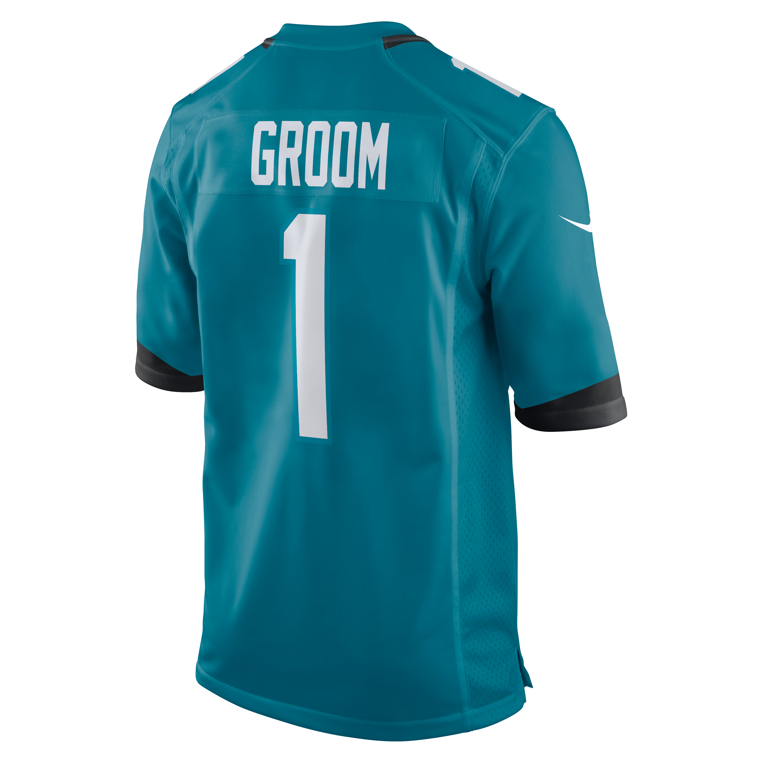 Jacksonville Jaguars Number 1 Groom Teal Game Jersey