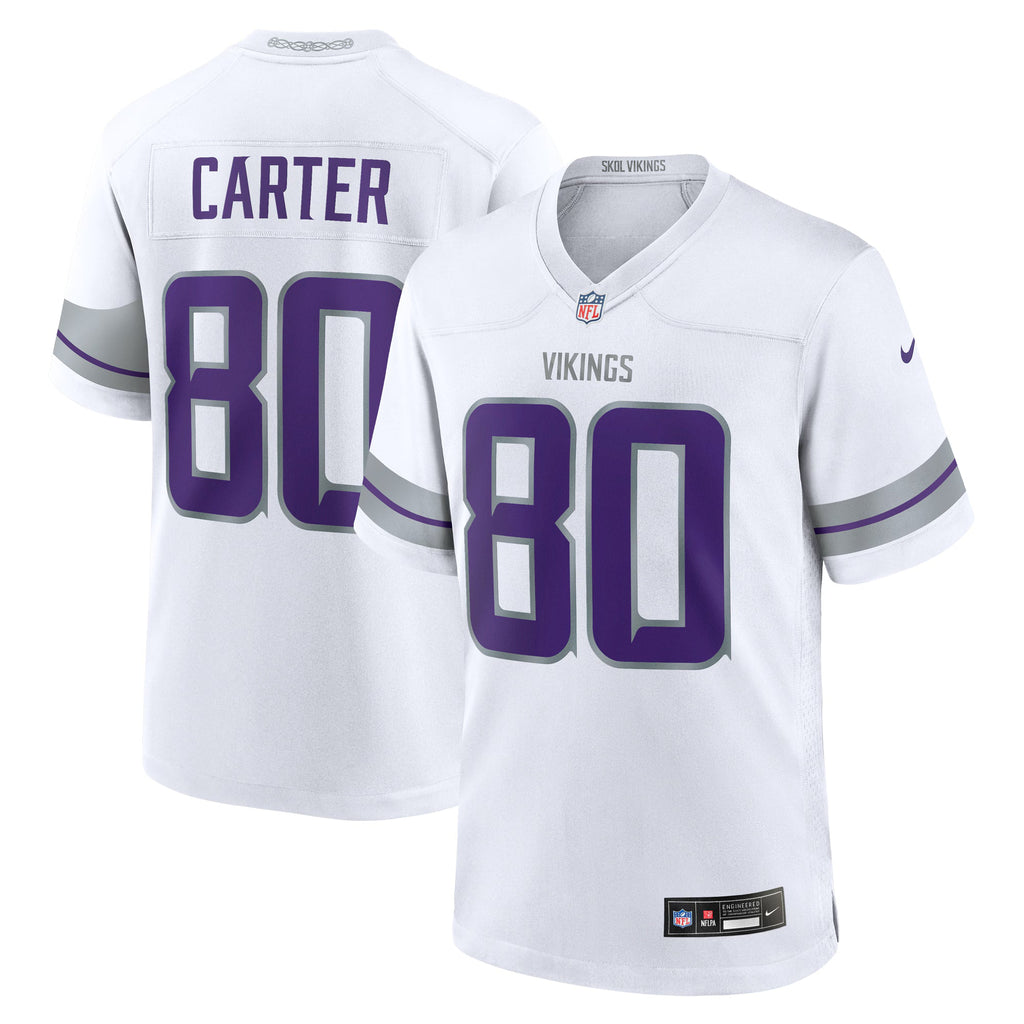 Minnesota Vikings Cris Carter White Alternate Retired Player Game Jersey