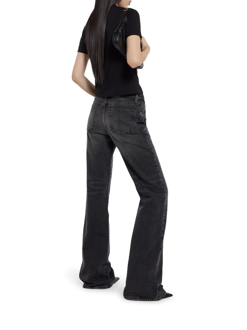Gucci Women Cotton Denim Trousers With Clamp