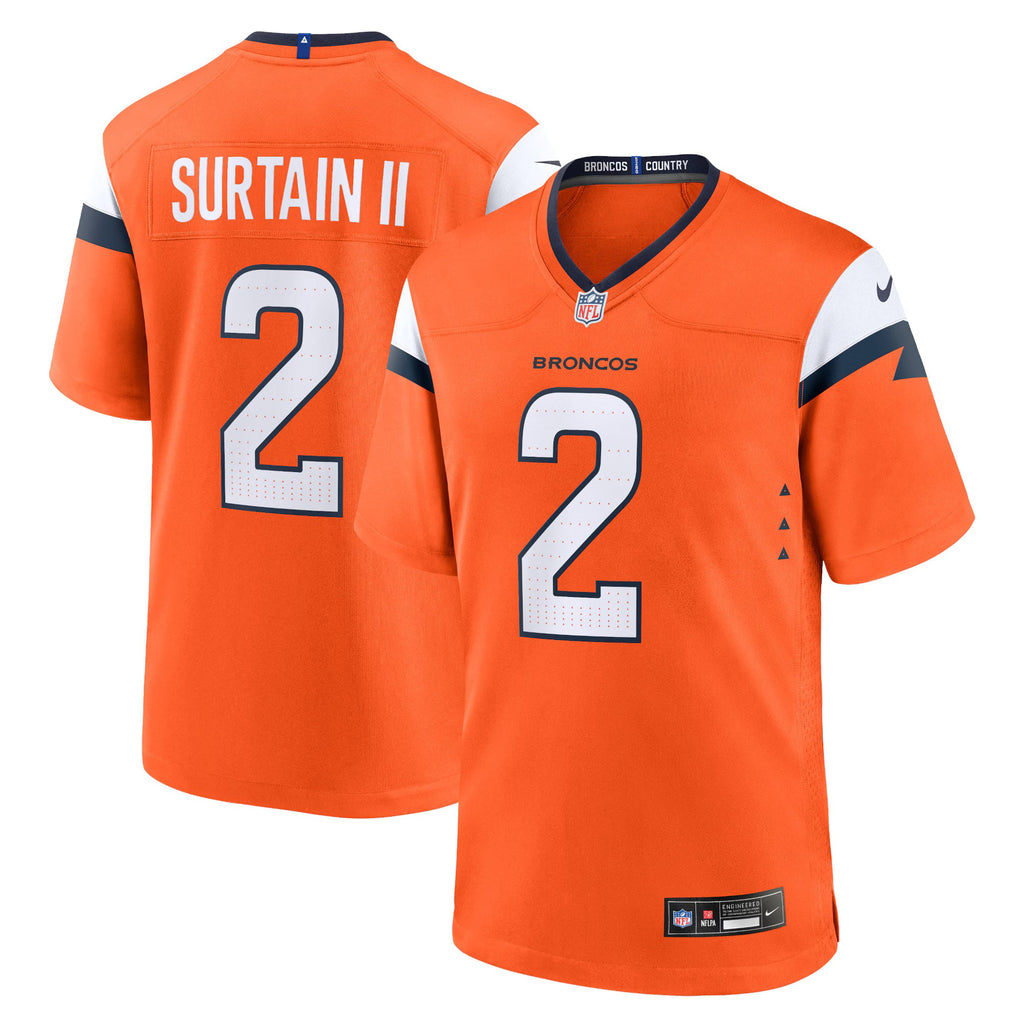 Denver Broncos Patrick Surtain II Orange Mile High Collection Game Jersey