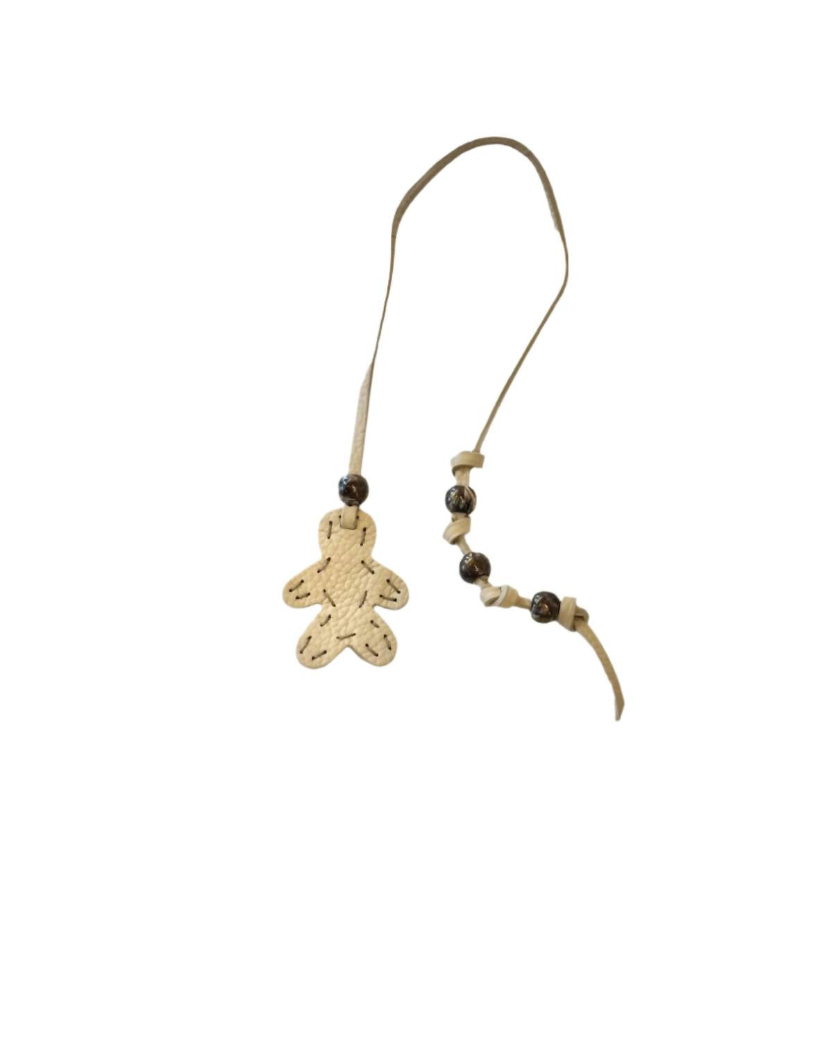 Women's Little Men Bag Charms In Taupe