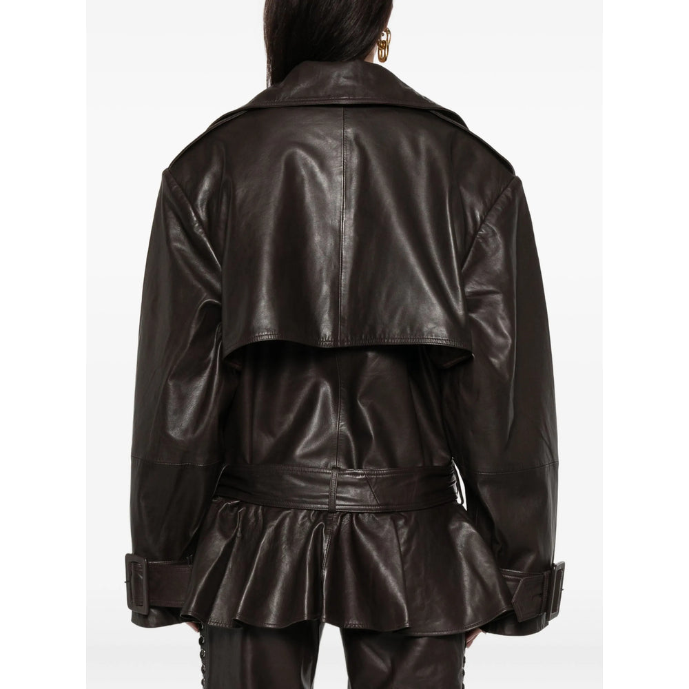 Rotate Brown Jackets - Leather Jackets Women