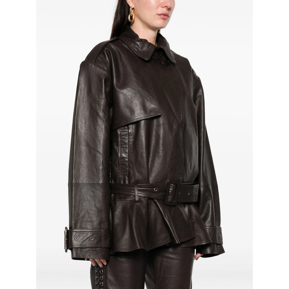 Rotate Brown Jackets - Leather Jackets Women