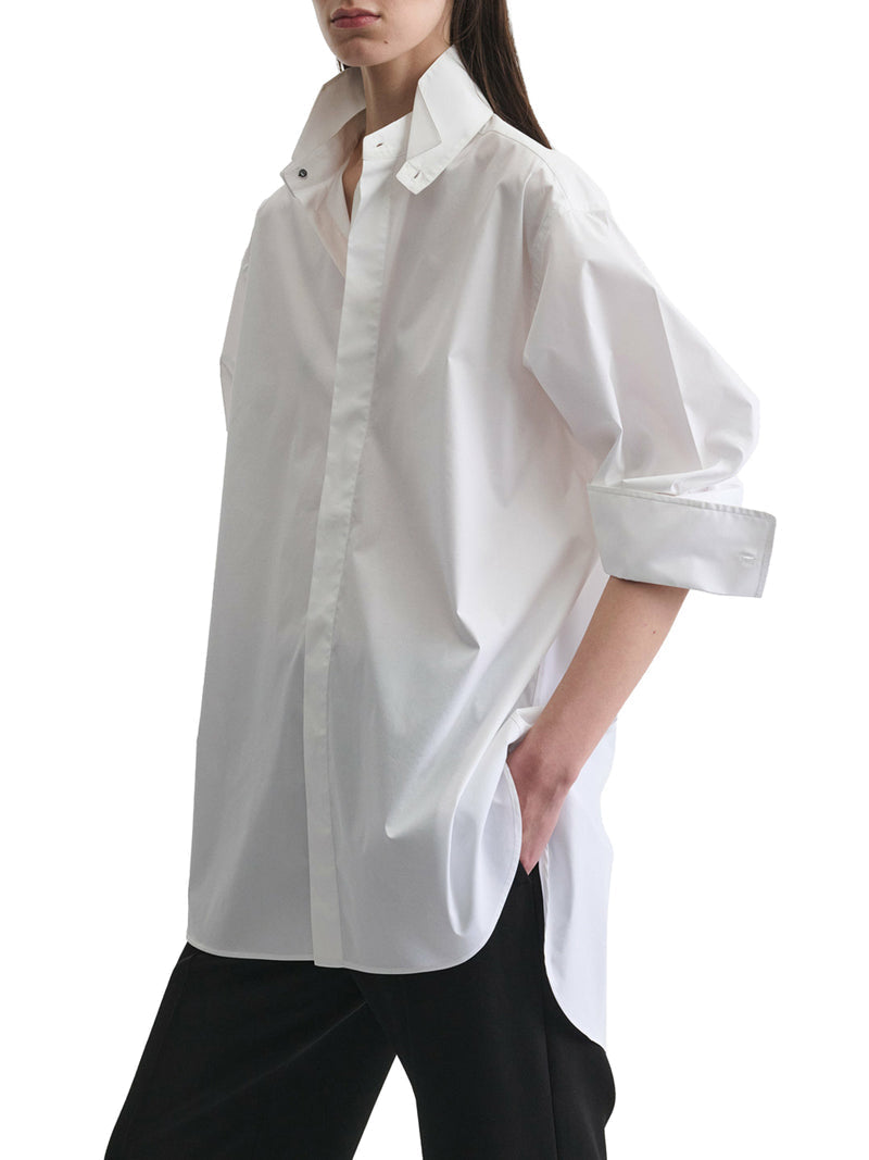 Phoebe Philo Women Custom Cotton Tuxedo Shirt