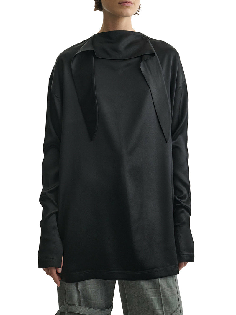 Phoebe Philo Women Silk Knot Neck Top