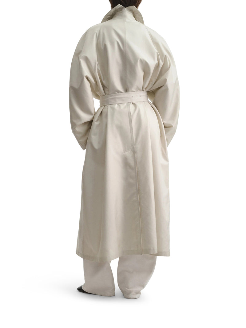Phoebe Philo Women Big Silk Blend Trench Coat