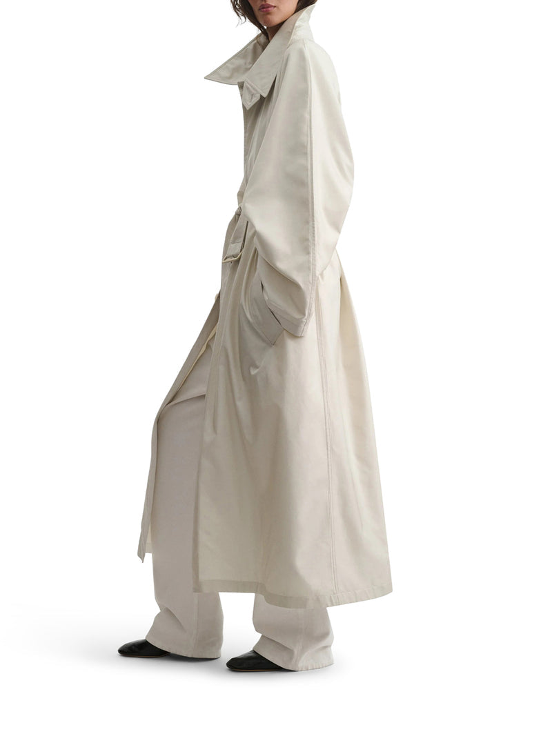 Phoebe Philo Women Big Silk Blend Trench Coat