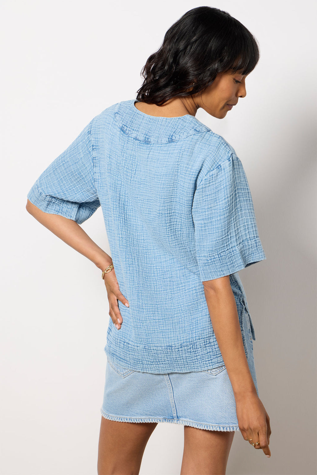 Women's Dune Cotton Gauze Popover Top