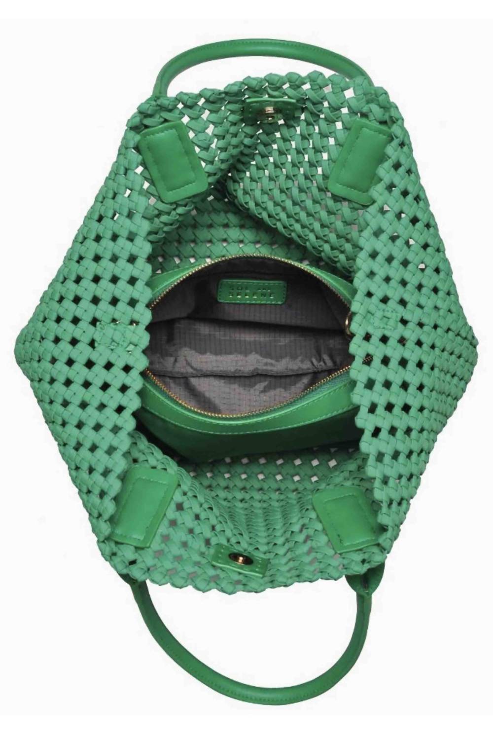 Women's Medium Solstice Woven Tote In Kelly Green