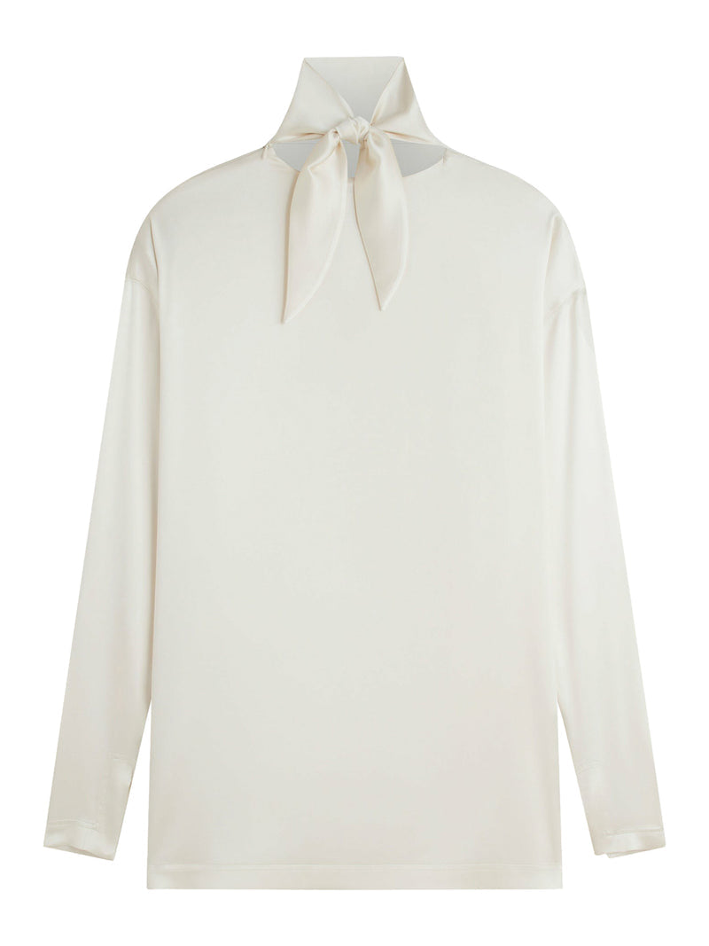 Phoebe Philo Women Silk Knot Neck Top