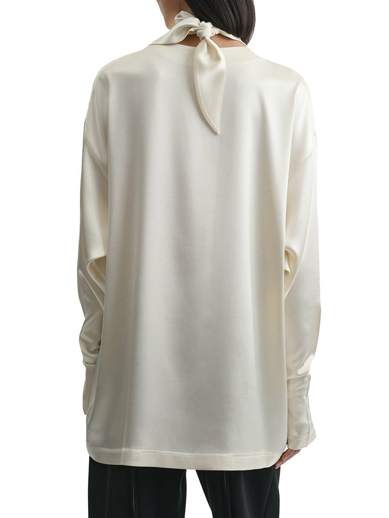 Phoebe Philo Women Silk Knot Neck Top