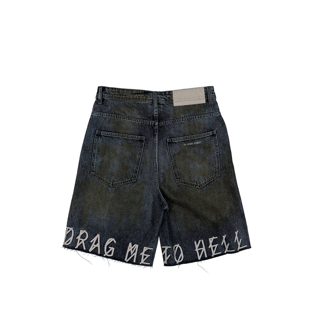 44 Label Group Black Shorts - Denim Shorts Men