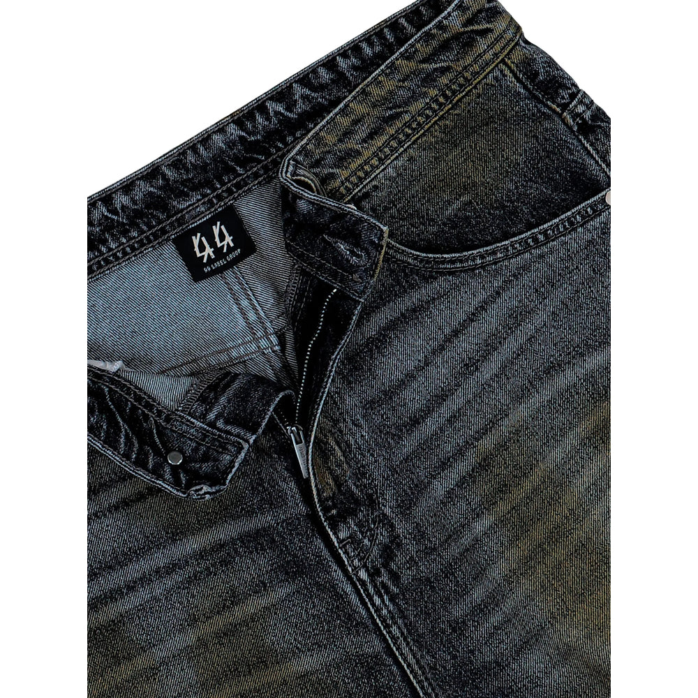 44 Label Group Black Shorts - Denim Shorts Men