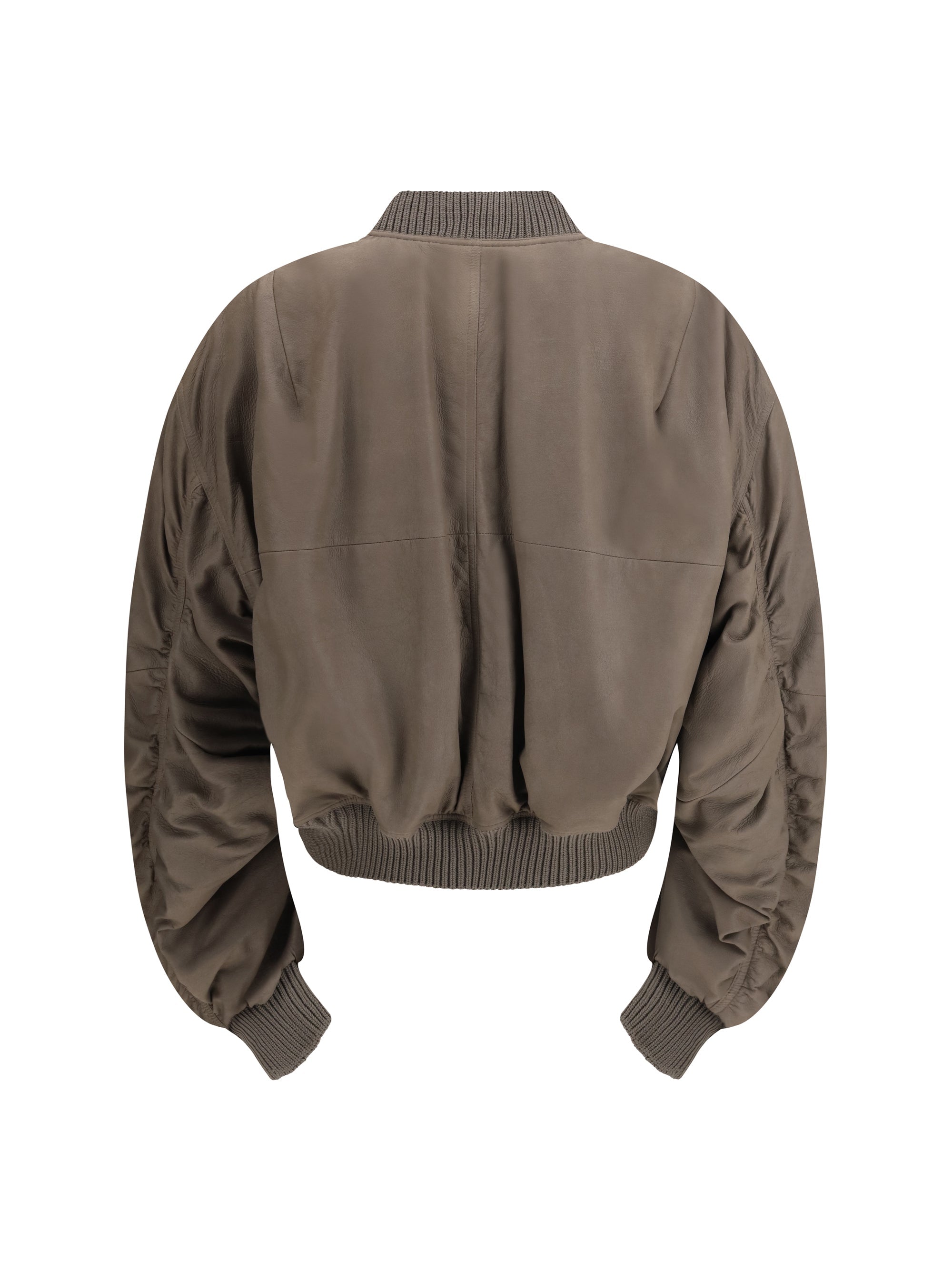 Rick Owens Men Secchia Flight Bomber In Lambskin Leather With Padding