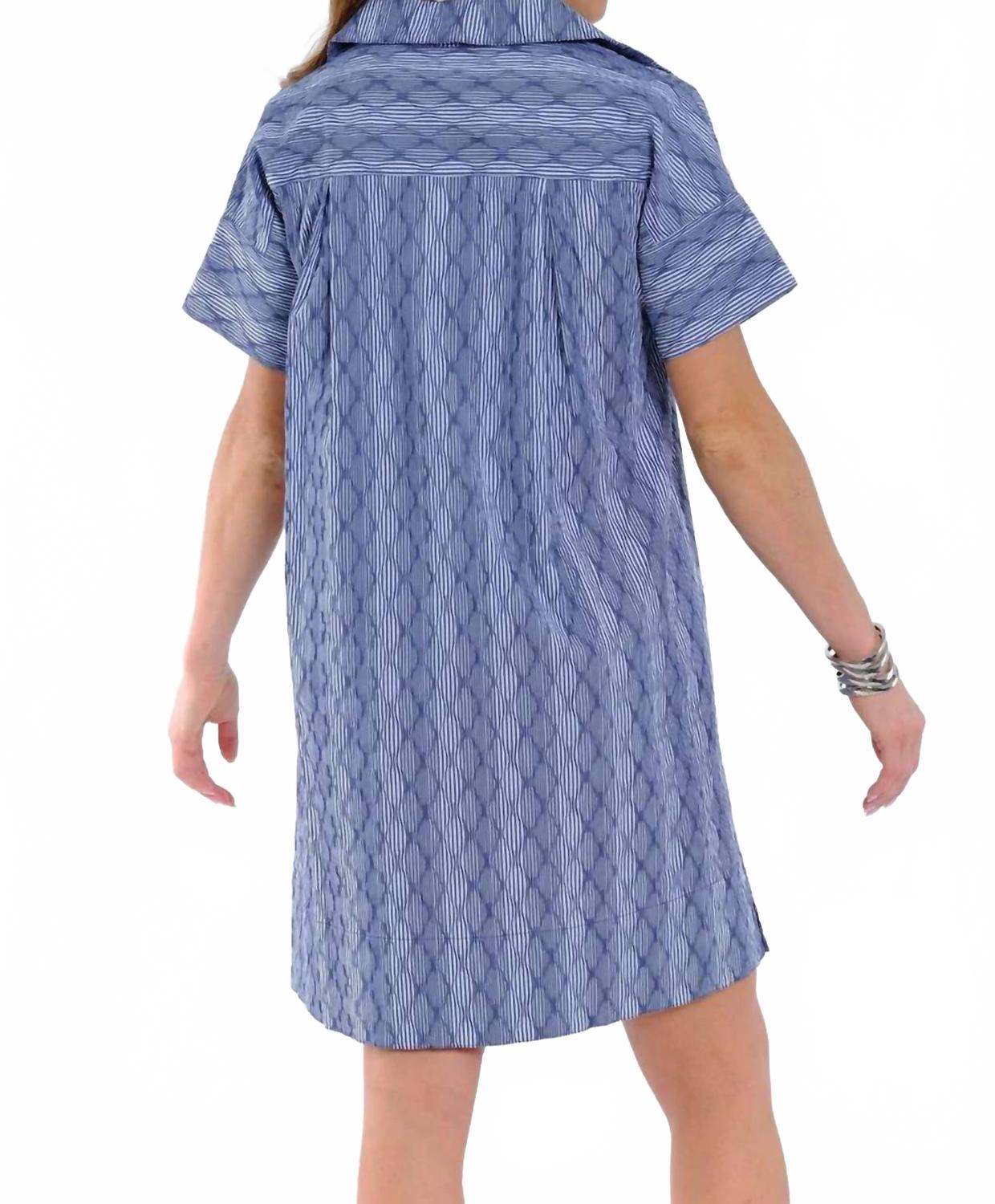 Savannah Mini Dress In Blue Diamond