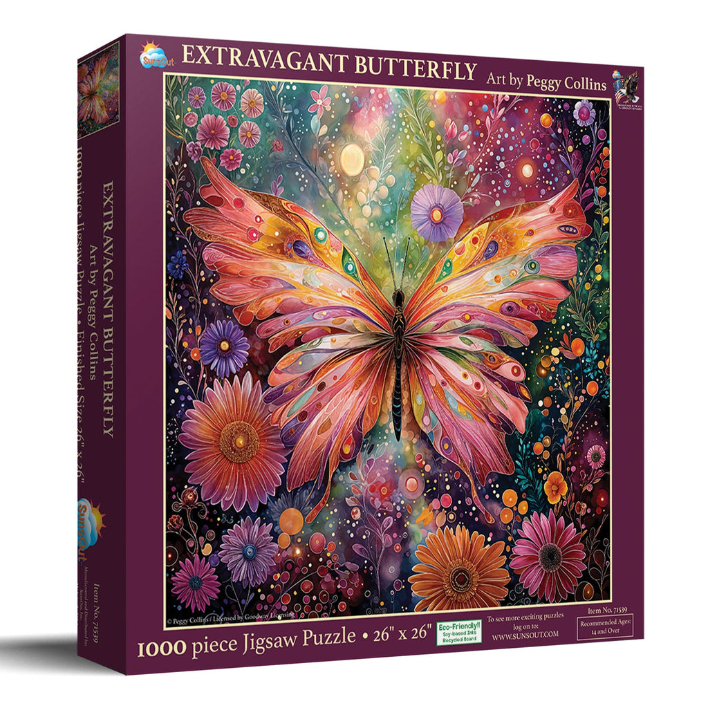 Extravagent Butterfly 1000 piece Jigsaw Puzzle for Adults