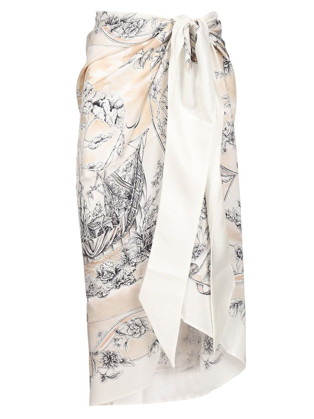 Ferragamo Women Pareo With "Travel" Print