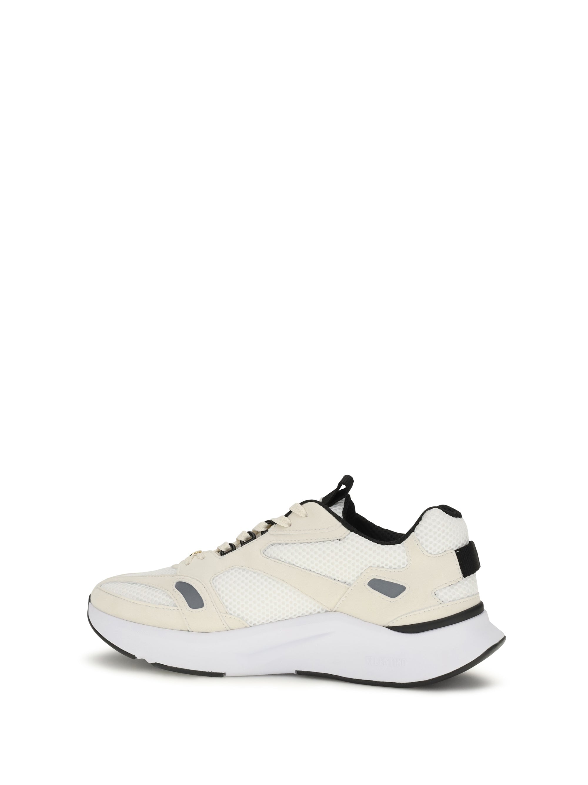 Valentino Garavani Men Demivee Mesh And Suede Sneakers
