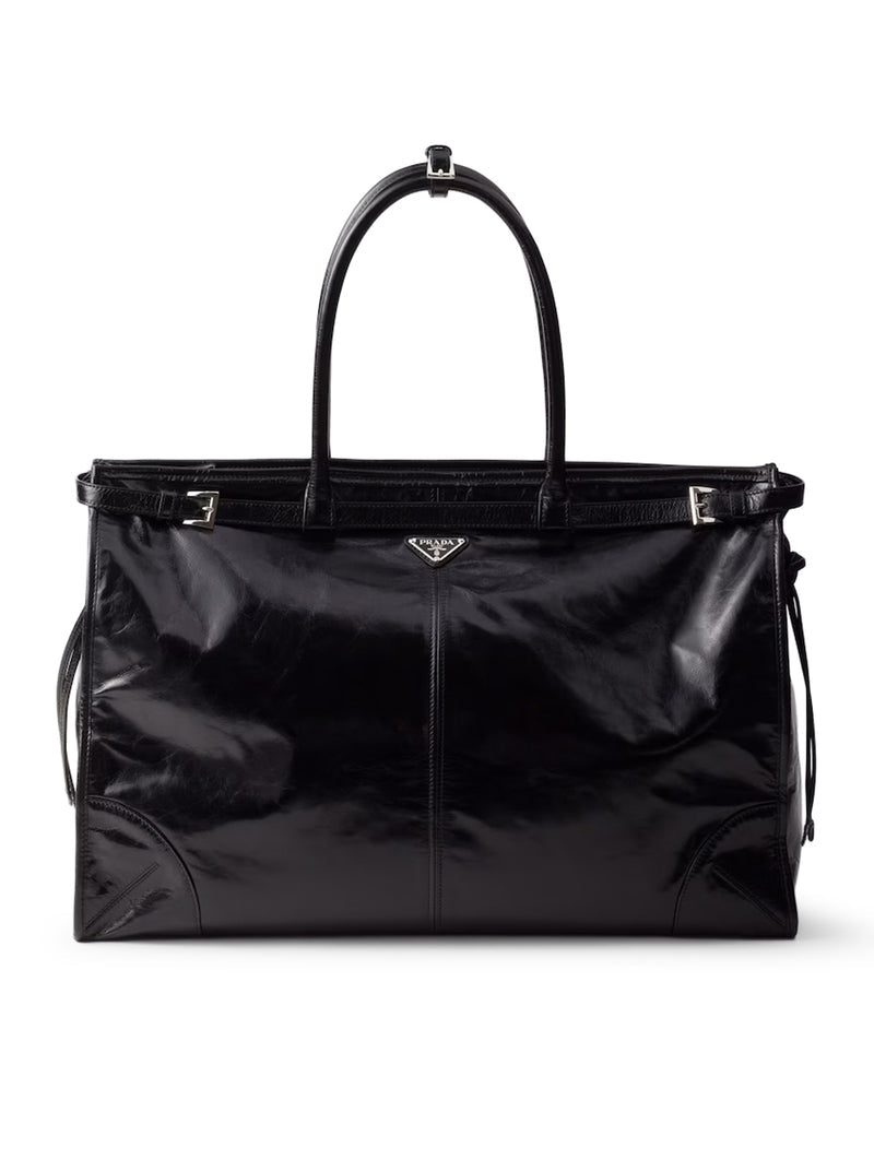 Prada Men Prada Bonnie Leather Shopping Bag