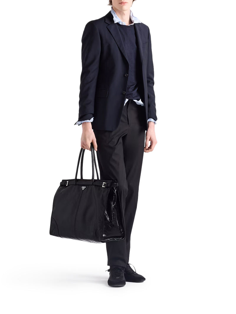 Prada Men Prada Bonnie Leather Shopping Bag
