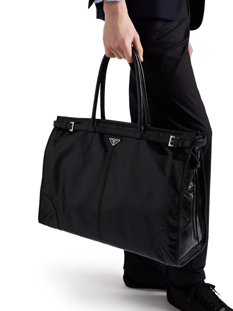 Prada Men Prada Bonnie Leather Shopping Bag