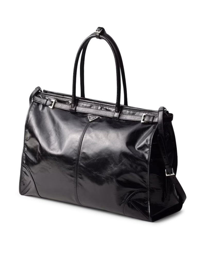Prada Men Prada Bonnie Leather Shopping Bag