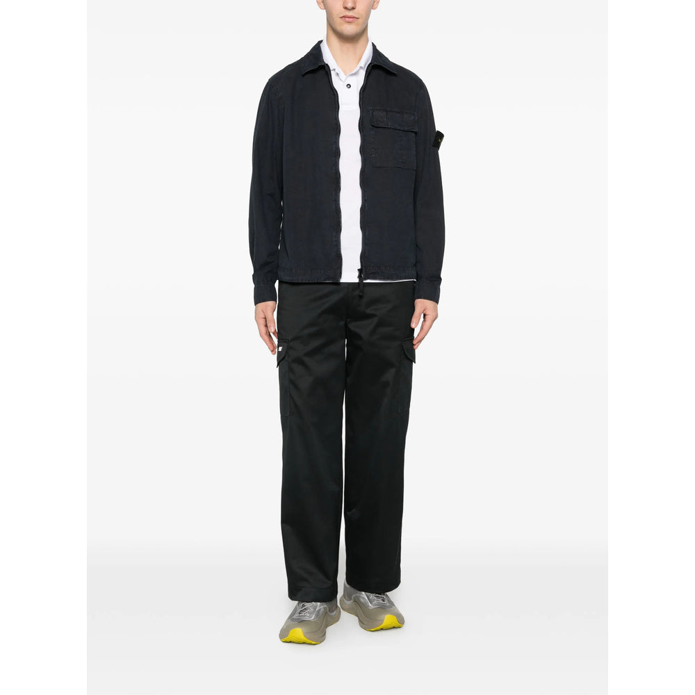 Stone Island Blue Jackets - Shirt Jackets Men
