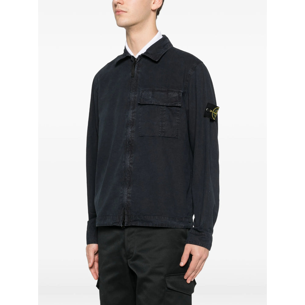 Stone Island Blue Jackets - Shirt Jackets Men