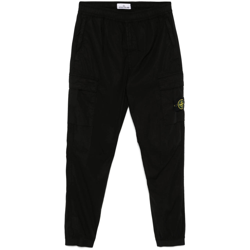 Stone Island Black Trousers - Tapered Trousers Men