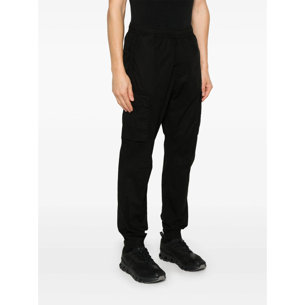 Stone Island Black Trousers - Tapered Trousers Men