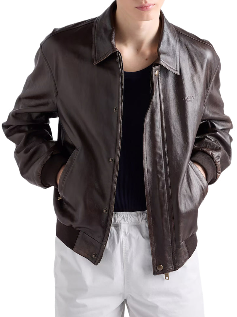 Prada Men Nappa Bomber Jacket