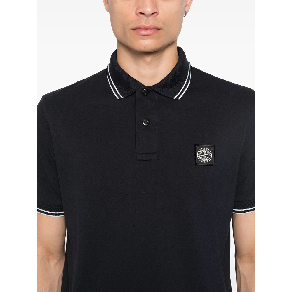 Stone Island Blue Polo Shirts Men