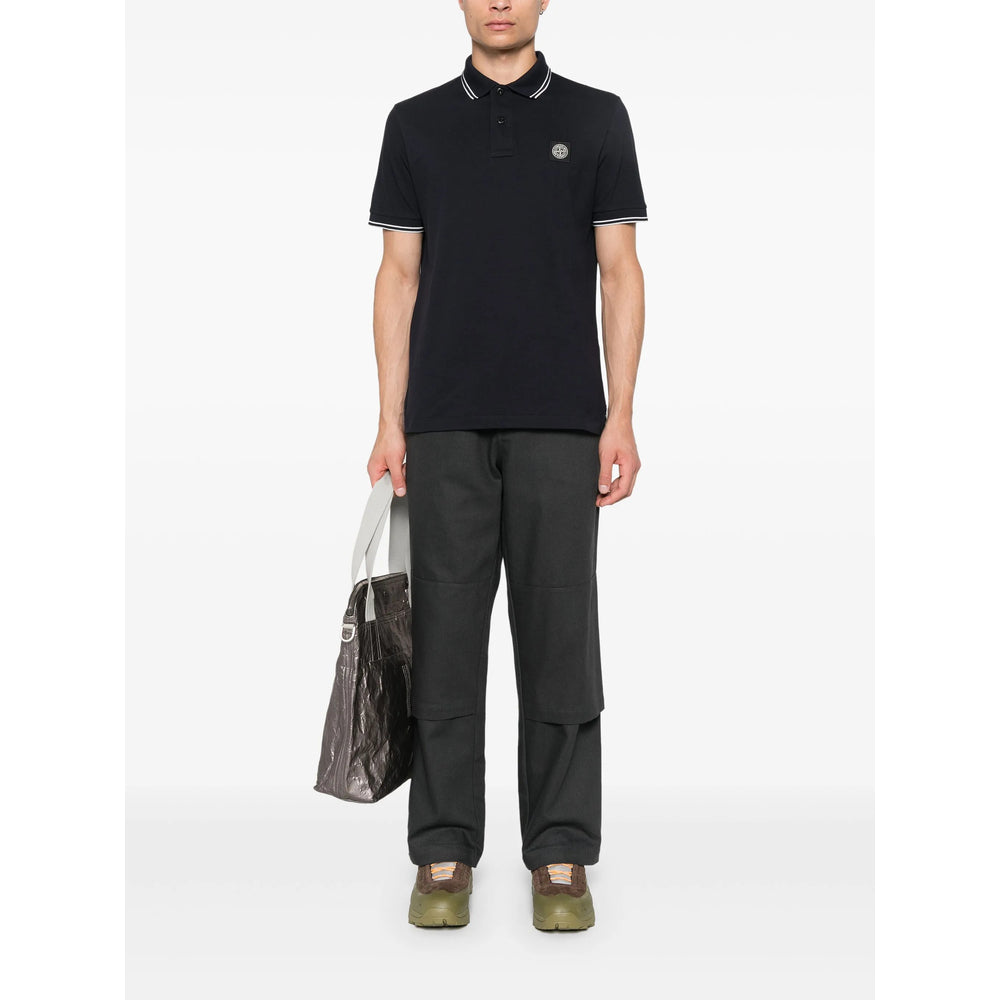 Stone Island Blue Polo Shirts Men