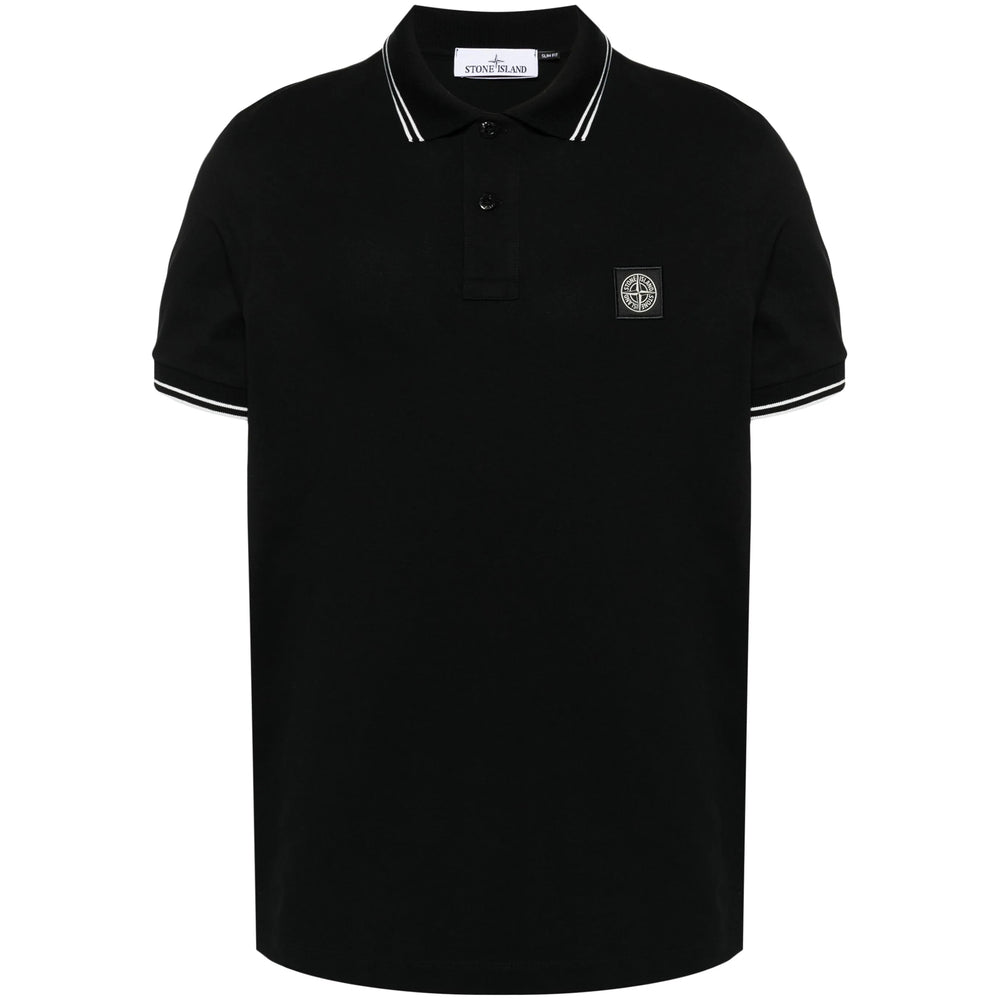 Stone Island Black Polo Shirts Men