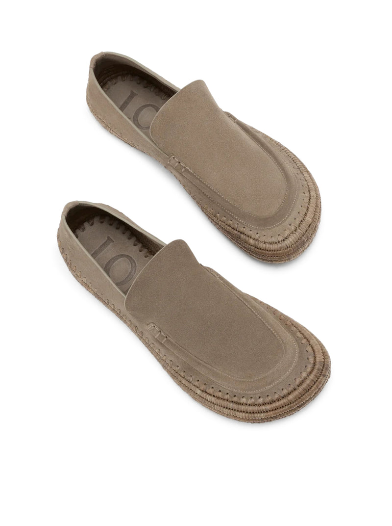Loewe X Paula`S Ibiza Men Rio Suede And Raffia Loafers