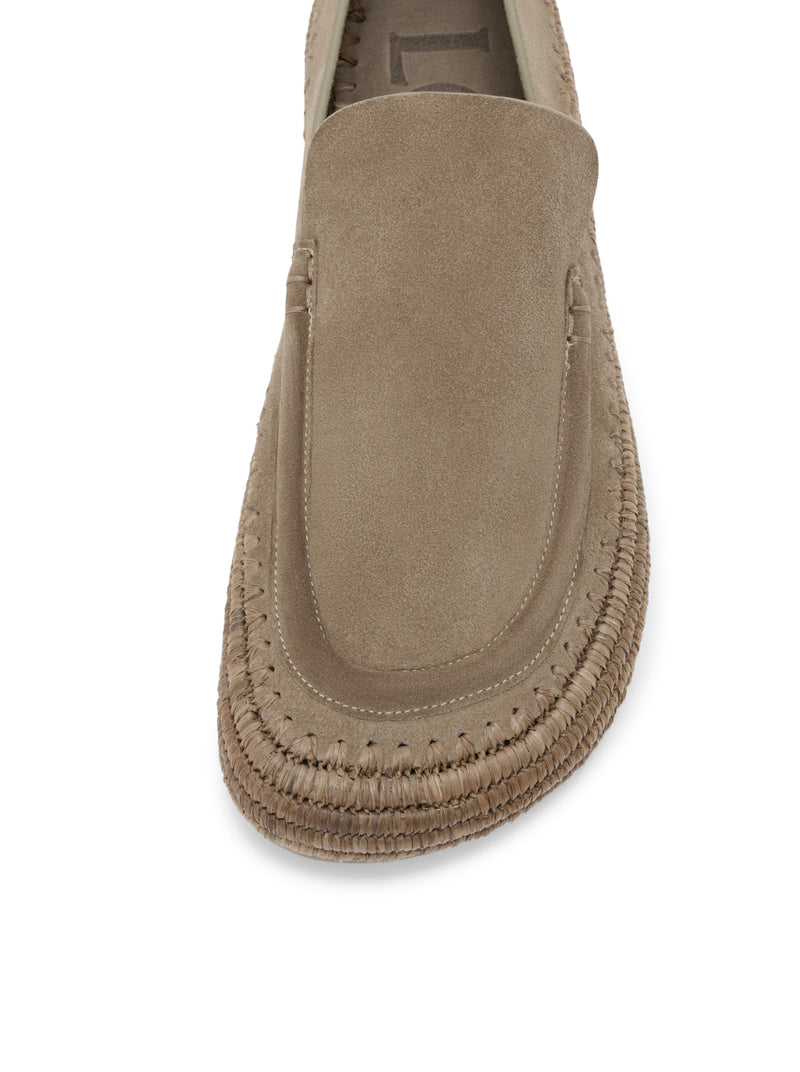 Loewe X Paula`S Ibiza Men Rio Suede And Raffia Loafers